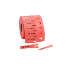 Markeringsschild ladderformaat loop-versie 12x74 mm rood rol 500 schil