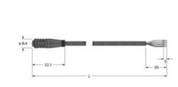 Actuator- en sensorkabel / PVC, Aansluitkabel