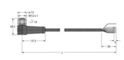 Actuator- en sensorkabel / PUR, Aansluitkabel