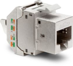 Afgeschermde RJ45-connector STP Cat. 6A, klaar voor PoE++, voor bandbr