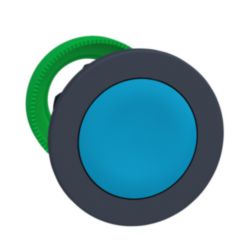 Verzonken drukknop kop blauw