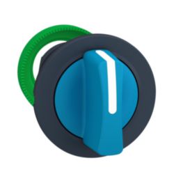 Verzonken keuzeschakelaar kop blauw 3 po