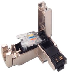 IE FC RJ45 plug 90 2x2, RJ45 plug with FC connection system, 90°, 1 unit