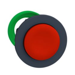 Verzonken drukknop kop rood verhoogd