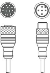 Verbindingskabel KDS S-M12-CA-M12-5A-P1-004-23X