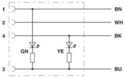SAC-4P- 5,0-PUR/M12FR-2L-V2A
