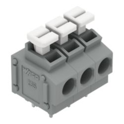 PCB terminal block push-button 1.5 mm² gray