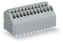 PCB terminal block push-button 0.5 mm² gray