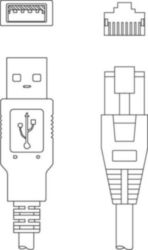 Verbindingskabel KSS HS-USB-4A-RJ41-AA-T1-020