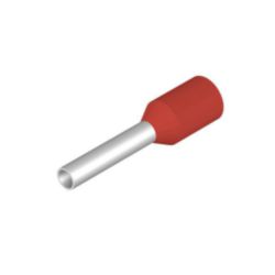 Wire end ferrule, insulated, 1 mm², Stripping length: 10 mm, red