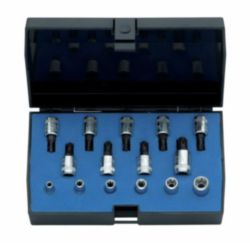 Dopsleutel-schroevendraaierset 1/4" 15-dlg TX