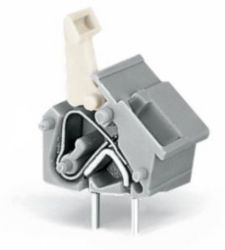 Stackable PCB terminal block push-button 2.5 mm² gray