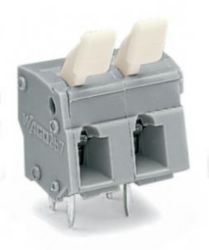 PCB terminal block finger-operated levers 2.5 mm² gray