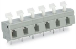 PCB terminal block push-button 2.5 mm² gray