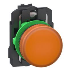 Controlelampje, Harmony XB5, grijs Plastic, oranje, 22mm, universele L