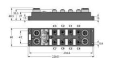 I/O-module voor DeviceNet, 4 digitale pnp/npn ingangen, 4 digitale uit