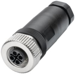 Connection plug, M12, S-coded