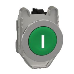 Verzonken drukknop groen, 1NO