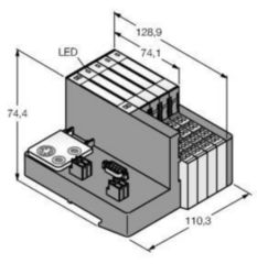 set voor Profibus-DPV1 in beschermingsgraad IP20