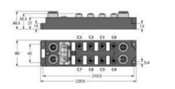 I/O-module voor DeviceNet, 8 digitale npn/pnp ingangen, 8 digitale uit