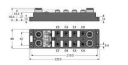 I/O-module voor DeviceNet, 8 digitale pnp ingangen, 8 digitale uitgang