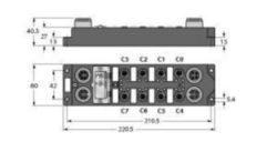 I/O-module voor DeviceNet, 16 configureerbare digitale kanalen, pnp in