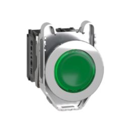 Verzonken verlichte drukknop groen,