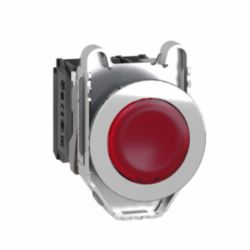 Verzonken verlichte drukknop rood,