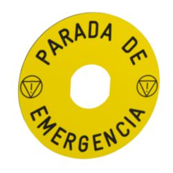 ETIKET PARADA DE EMERGENCIA  90 MM
