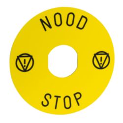 ETIKET NOODSTOP NL 90 MM