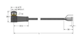 Actuator- en sensorkabel / PUR, Aansluitkabel