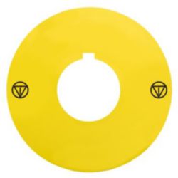 ETIKET DIAM 60 MM GEEL GEEN TEKST