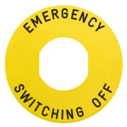 ETIKET EMERGENCY SWITCHING OFF