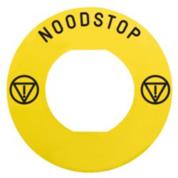 ETIKET NOODSTOP 60MM VOOR ZBZ16