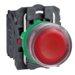 VERLICHTE DRUKKNOP P-LED RD