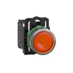 VERLICHTE DRUKKNOP P-LED ORANJE