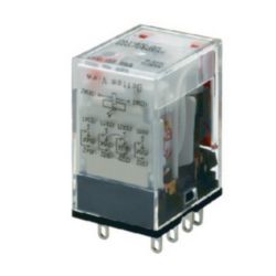 Relay, plug-in, 14-pin, 4PDT, 6 A, mechanical & LED indicators, 48 VAC