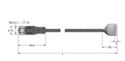 Actuator- en sensorkabel / PUR, Aansluitkabel