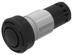 Buzzer black 24V AC/DC front metal/housing plastic