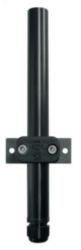 Tube with clamp, black, 25mm