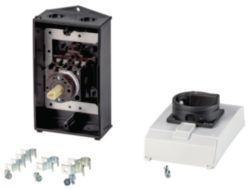 Main switch, T0, 20 A, surface mounting, 2 contact unit(s), 3 pole, STOP function, With black rotary handle and locking ring, Lockable in the 0 (Off)