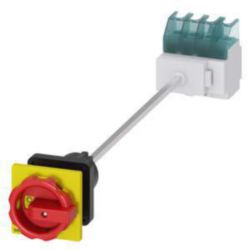 3LD switch disconnector, emergency stop switch, 4-pole, Iu: 25 A, oper