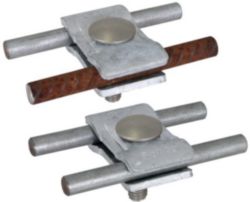 Parallel connector HDG steel (St/tZn) for Rd 6-22mm