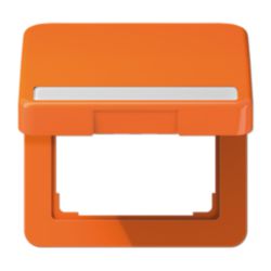 Klapdeksel CD500 oranje slagv.m.tekstv.