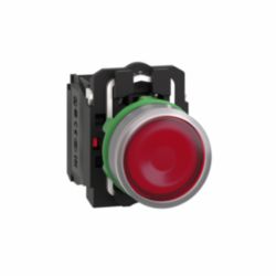 VERLICHTE DRUKKNOP P-LED ROOD