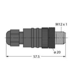 toebehoren voor veldbussystemen, M12 x 1 connector met Pt1000 sonde