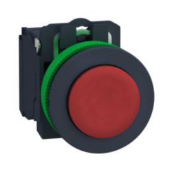 Verzonken drukknop verhoogd rood,