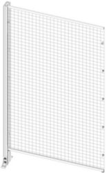 Express polycarbonaat sectie c-c=1100, met 1 off. 44 x 88 mm profiel, h= 2000 mm