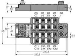 Compacte veldbus-I/O-module voor PROFIBUS-DP, 16 digitale pnp ingangen