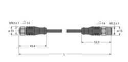 Actuator- en sensorkabel / PUR, Verlengkabel